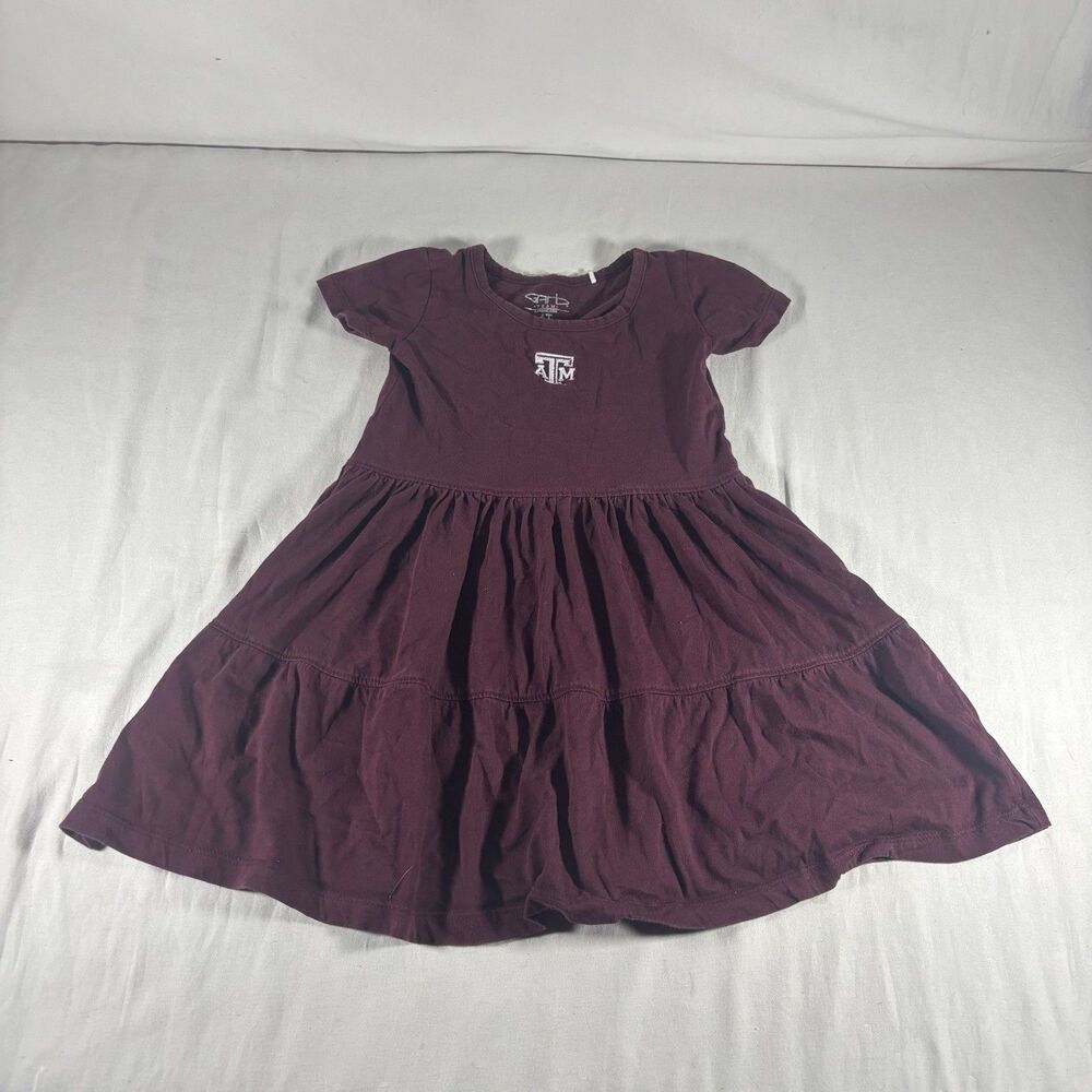Garb Team Texas A&M Aggies Girls 4T Maroon Tiered Dress ATM